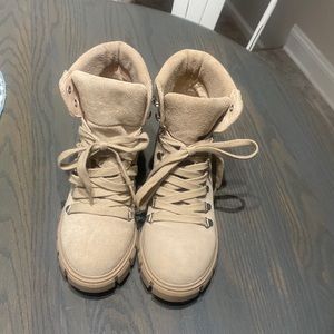 Steve Madden tan combat boots